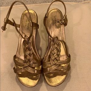 Kate Spade gold sandals
